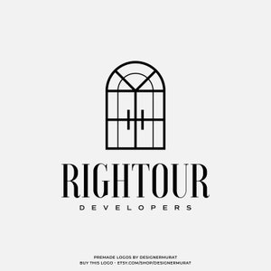 Premade Real Estate Agent Minimalist Logo Design, Home Logo, House Branding Kit, Window Logo, Broker Logo Brand Designer, Modern Logo Maker