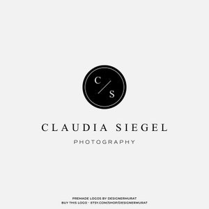 Logotipo de selo de monograma moderno pré-fabricado, iniciais de letras de nome minimalistas personalizadas, marca de logotipo de negócios, logotipo de empresa profissional, logotipo de fotógrafo