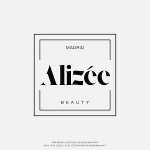 Premade Minimalist Jewelry Logo Design, Custom Luxury Logo, Fashion Boutique Logo, Feminine Beauty Logo, Clothing Logo, Makeup Artist Logo
