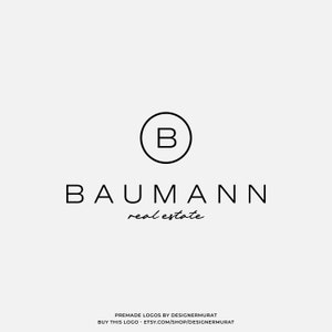 Design de logotipo de monograma pré-fabricado, logotipo inicial de letra de nome personalizado, logotipo de empresa moderna, logotipo de agência imobiliária profissional, logotipo comercial