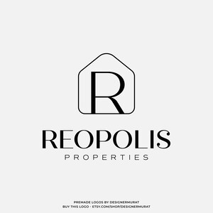 Design de logotipo de monograma pré-fabricado, logotipo de empresa de desenvolvedor de propriedades, logotipo de imóveis, designer de marca de negócios de corretor de imóveis, criador de logotipo de casa