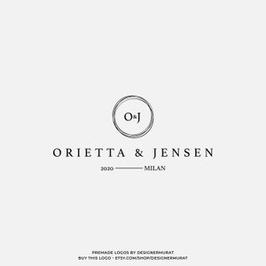 Design de logotipo de monograma minimalista pré-fabricado, logotipo de iniciais de letras de nome de fotógrafo personalizado, logotipo de fonte serif de empresa imobiliária, logotipo comercial