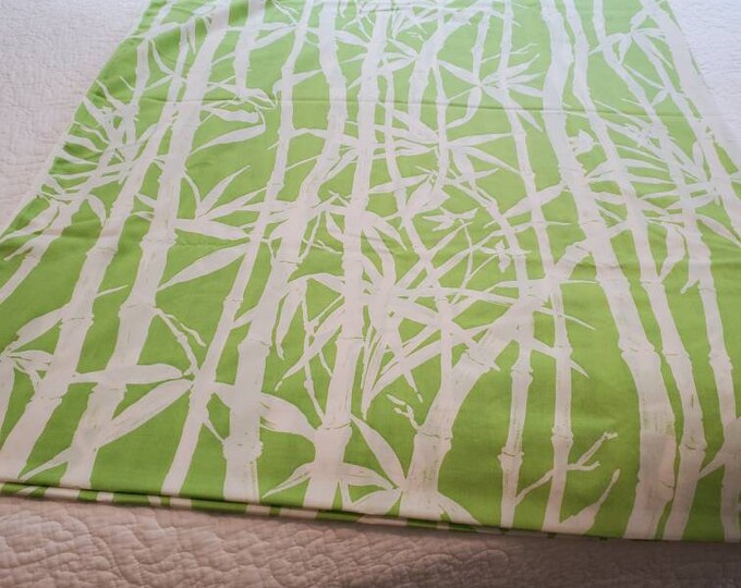 RARE Wamsutta Ultracale Yellow bamboo Pattern Twin Flat & Fitted Sheet