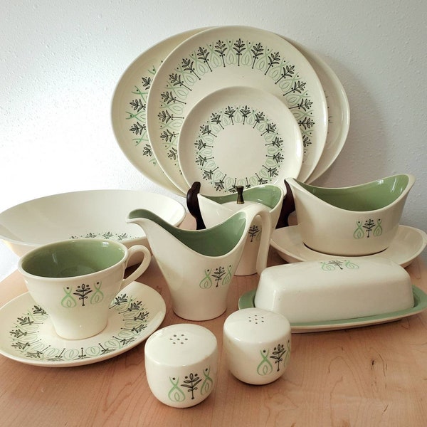 Del Ray Pattern China Set by Harmony House, Choose from Numerous Pieces, Dinner Plates, Butter Dish, Serving Bowls, Cup & Saucers and More