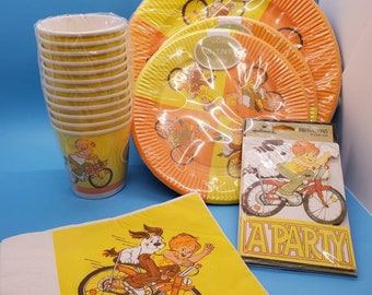 Birthday Party Invites, Cups, Plates, Napkins - Vintage Hallmark Party Set