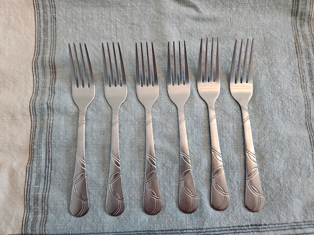 Cambridge Felicity Salad Forks, Cambridge Flatware, Set of 6 Etsy