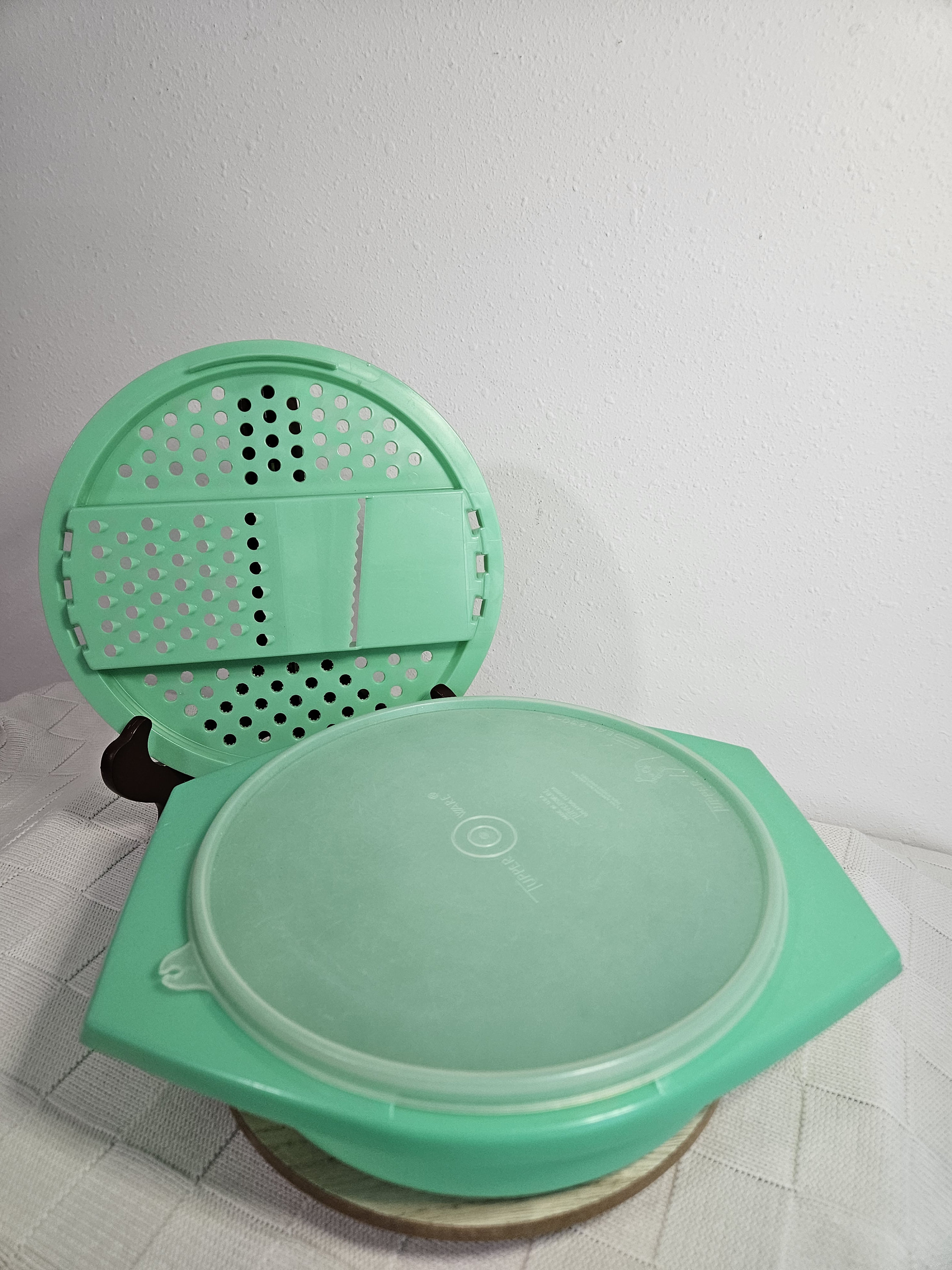 Vintage Green Tupperware Grater complete with lid