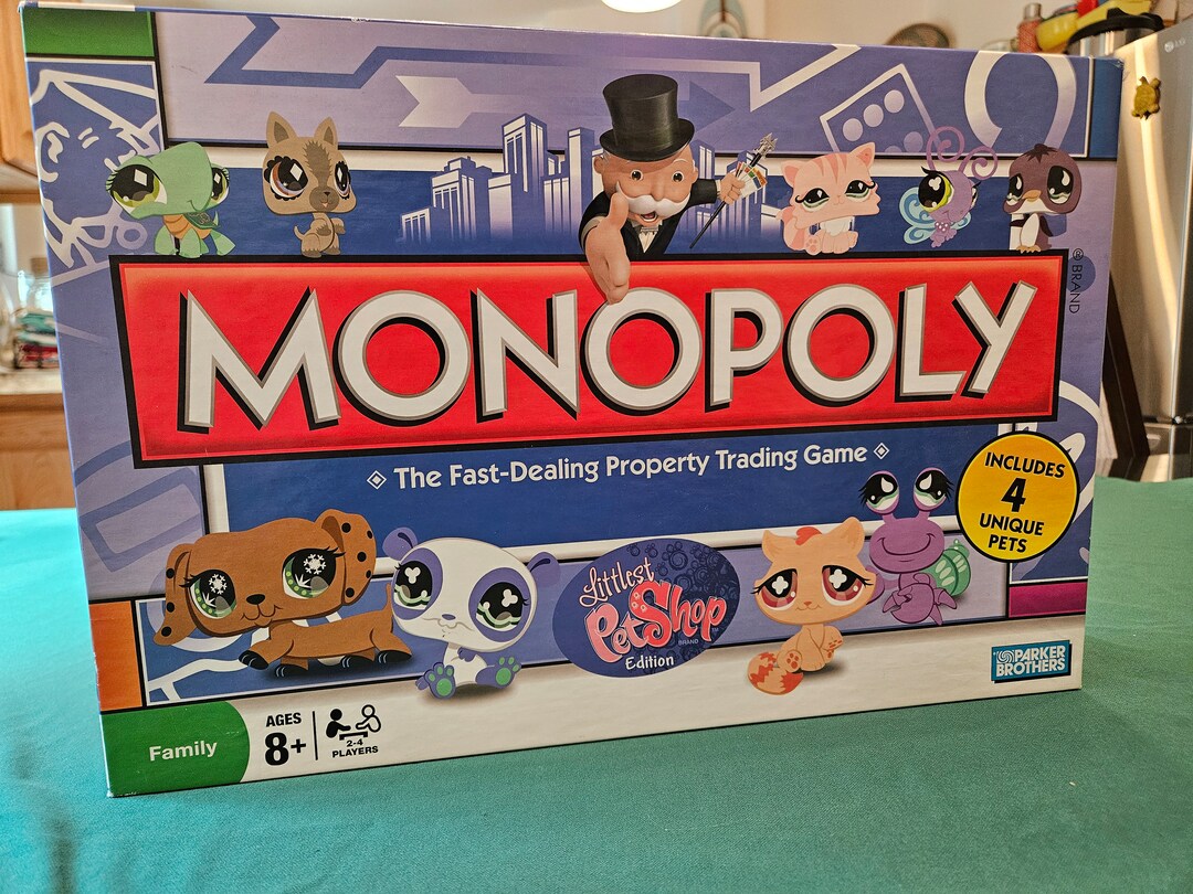 Littlest Pet Shop Monopoly Board Game Parts Games Etsy