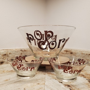 Wheaton Glass Bowls, 1 Serving Bowl & 2 Individual Bowls