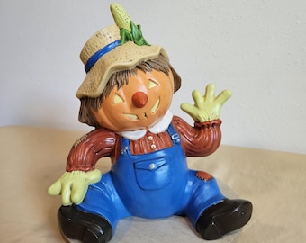 Keramik Vogelscheuche Halloween Herbst Figur Dekor, Winkende Vogelscheuche