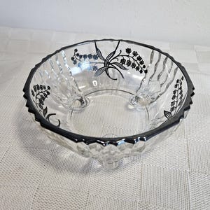 Lily of the Valley Sterling Silver Overlay Footed Bowl - Silver City SCI15