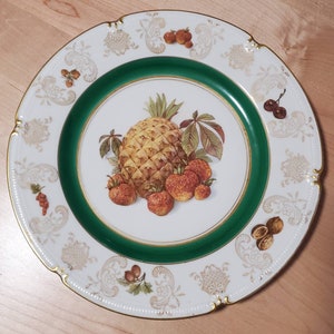 Winterling Finest Bavarian China Plate, Set of 2 10&quot;, Apples & Pineapples