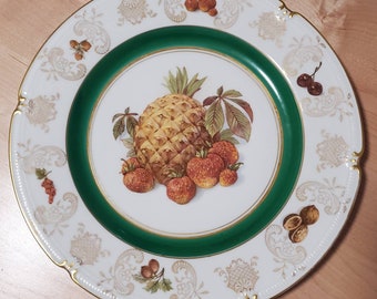 Winterling Finest Bavarian China Tallrik, Set med 2 25 cm, Äpplen och Ananas