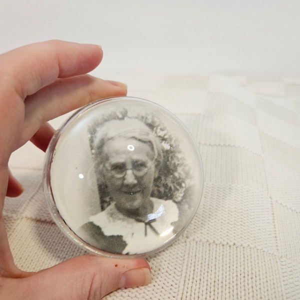 Paperweight with Vintage Photo