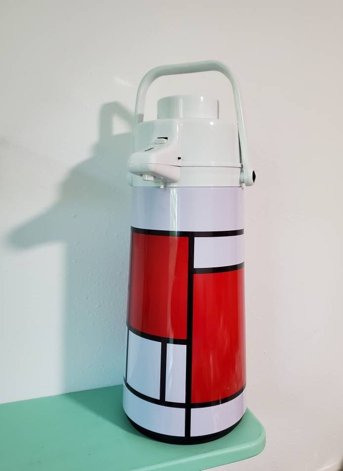 Retro Pump Pot, 1970s, Thermos Stripes 