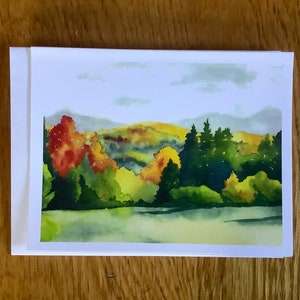 6er-Pack Laub Aquarell Grußkarten, Vermont Laub Grußkarten, leere Grußkarten, Vermont Grußkarten.