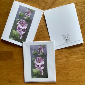 Tarjetas de notas de acuarela Morning Glory, tarjeta de notas de acuarela, tarjeta de acuarela de flores, tarjetas de notas en blanco, tarjeta Morning Glory, acuarela original