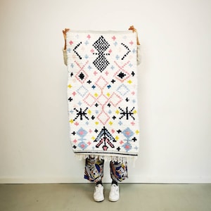 Berber carpet, cotton, fabric, vegan carpet, animal-free, children&#39;s carpet, colorful, pastel colors, bathroom rug