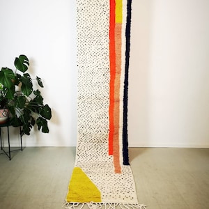 Berber carpet, carpet runner, wool carpet, long, colorful, Azilal,