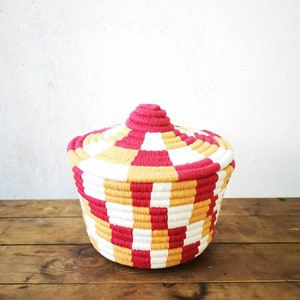 Berber basket, Moroccan Arabic decoration, colorful, storage box