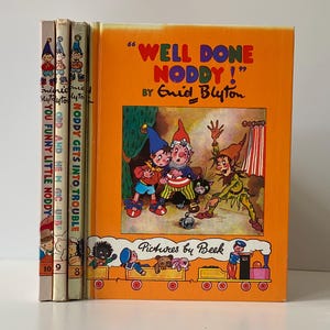 1960s Noddy Book Set: Enid Blyton Hardback with BEEK Illustrations