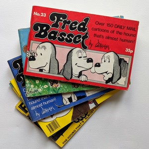 Libros de tiras cómicas antiguas de Fred Basset - Alex Graham 1985 - Daily Mail 87 - Amantes de los cómics de Fred Basset - Libros de cómics de Fred Basset