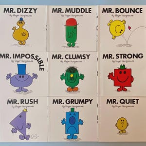 Mr Men 1990s Roger Hargreaves Books  - Original Vintage Mr Men Books - Mr Men Vintage Gift