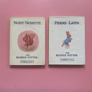 Vintage Beatrix Potter Books: Pierre Lapin & Noisy Noisette, 1965 French Editions