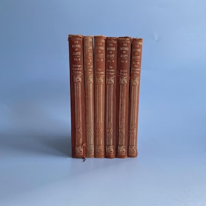 1901 Leather Bound Sir Walter Scott Book Set: Antique Literary Collection