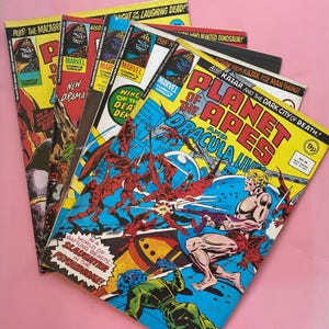 1976 Planet of the Apes and Dracula Lives Vintage Comic Book Gift - Vol 92-96