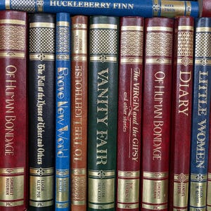 Great Writers Library - Decorative Hardback Books - 1980s Vintage Classic Literature  - Coffee Table Classic Book Gifts