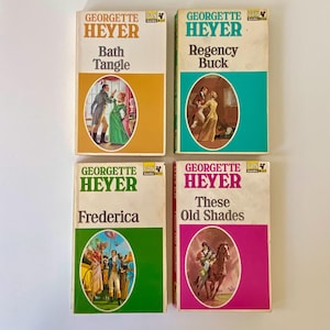 Georgette Heyer Vintage Book Set: These Old Shades, Bath Tangle, Frederica
