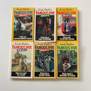 Vintage Famous Five Book Set: Enid Blyton 1980s Knight Print