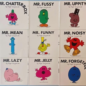 Mr Men 1990s Roger Hargreaves Books  - Original Vintage Mr Men Books - Mr Men Vintage Gift