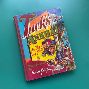 Enid Blyton - Tucks Annual - Children&#39;s Storybooks 1951 Hardback Bedtime Story Books - Recycled Literary