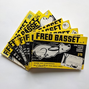 Libros de tiras cómicas antiguas de Fred Basset - Alex Graham 1985 - Daily Mail 87 - Amantes de los cómics de Fred Basset - Libros de cómics de Fred Basset