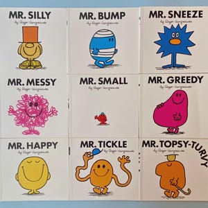 Mr Men 1990s Roger Hargreaves Books  - Original Vintage Mr Men Books - Mr Men Vintage Gift