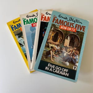 Vintage Famous Five Paperback Books: Enid Blyton 1980s TV Covers