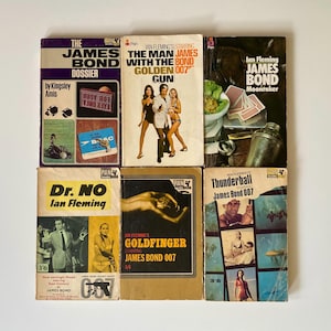 Vintage James Bond Book Set: Ian Fleming 007 Pan Books 1964-1977