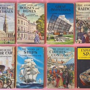 Ladybird Book of Achievements  - 8 Hardback Dust Cover 1950&#39;s Vintage Ladybird Books 601