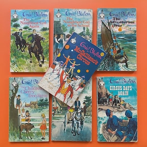 Rare 7 Early Enid Blyton Vintage Pocket Merlin  - 1960s - PaperBack Adventure Children&#39;s Vintage Books