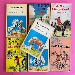 Lote de libros vintage de caballos y ponis de los años 70: cuentos infantiles ilustrados