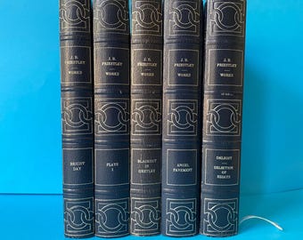 5 J B Priestley Works - 1970s Heron Books - Hardback Book Vintage Heron Classic Literature