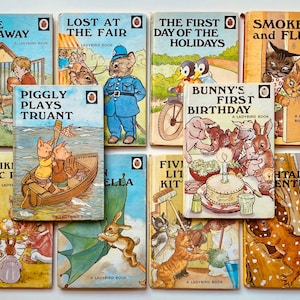 Vintage Ladybird Animal Stories Book Set: 1940s Children&#39;s Collection