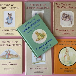 Vintage Beatrix Potter Book Set: 1960s F Warne & Co Pastel Editions