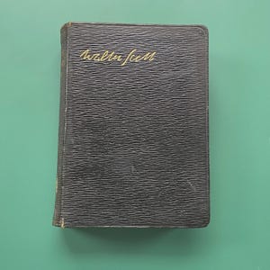 Sir Walter Scott Poems: Vintage Black Leather Gilt Book - Collins Press