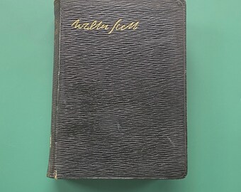 Scott's Poetical Works - Poems by Sir Walter Scott - soft black Leather Binding With Gilt