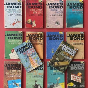 Vintage James Bond Book Set: Ian Fleming Pan Books 1964-1970