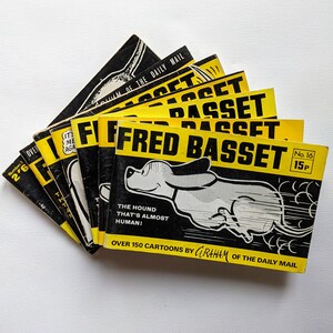 Libros de tiras cómicas antiguas de Fred Basset - Alex Graham 1985 - Daily Mail 87 - Amantes de los cómics de Fred Basset - Libros de cómics de Fred Basset