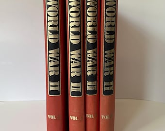 Magazine Orbis World War II : Volumes à reliure rouge - Ensemble de livres anciens